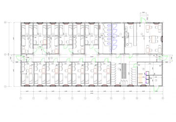 Модульное общежитие на 50 человек