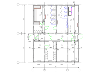 Банно-прачечное здание на 10 человек